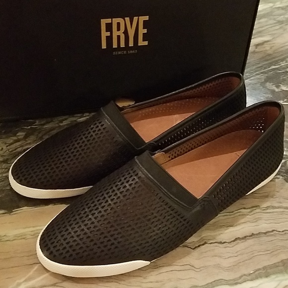 frye melanie perforated slip on